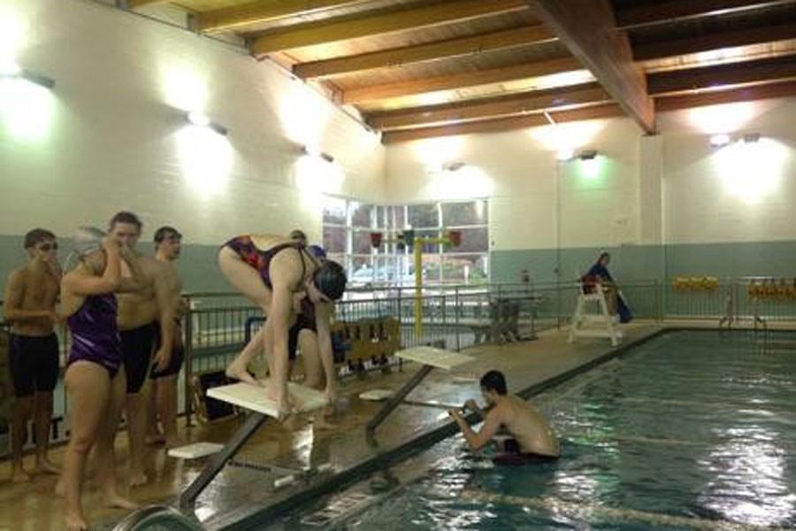 The swim and dive team practice at the YMCA to prepare for their next meet.
