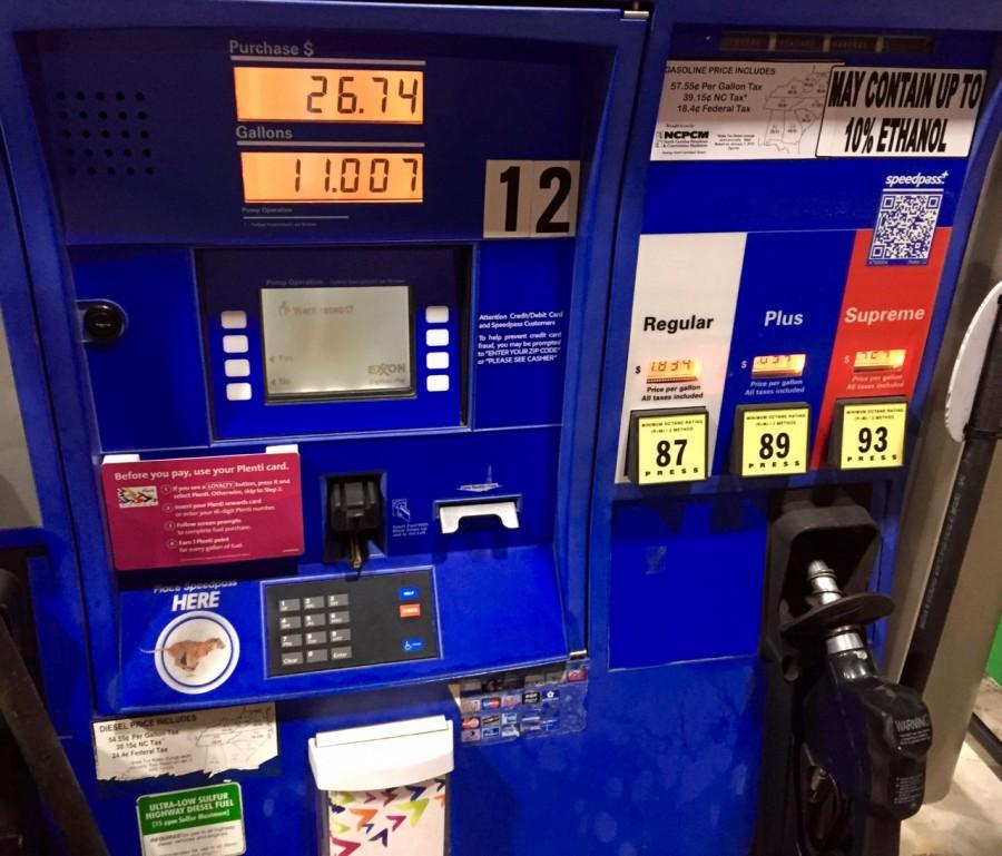 Gas prices decreasing rapidly.