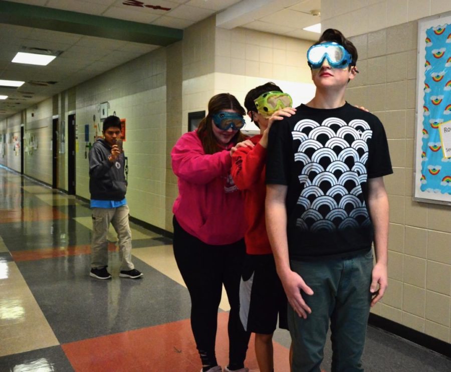 Students build awareness of the importance of space technology by re-enacting a Mars rover.