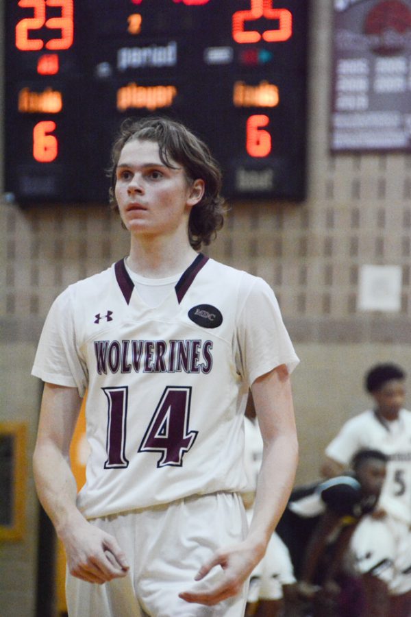 Tommy Petruccione scored 17 points in the game against Knightdale on Feb. 25.