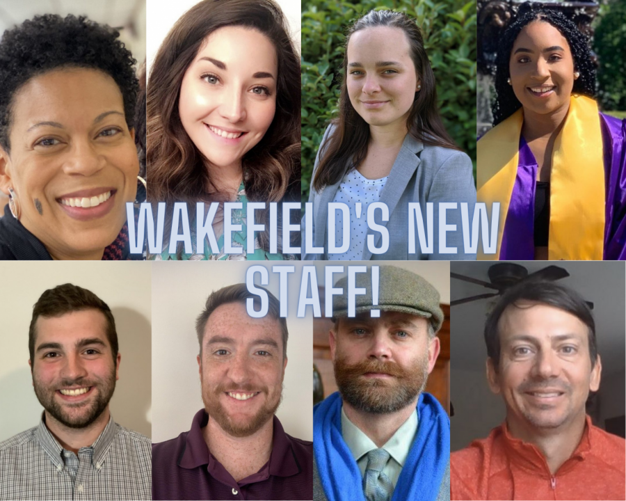 A collage of Wakefields new teachers and staff (2020). 