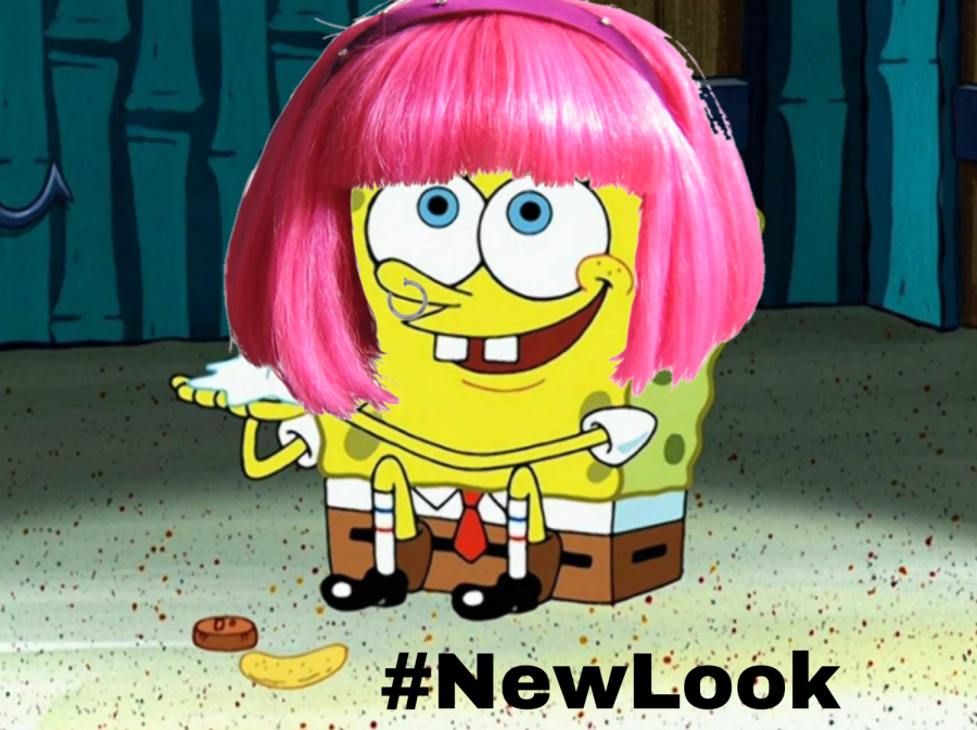 Spongebob Squarepants spends time indoors with his chip and penny, but then finds a new way to have fun: trying out a bold hairdo! 