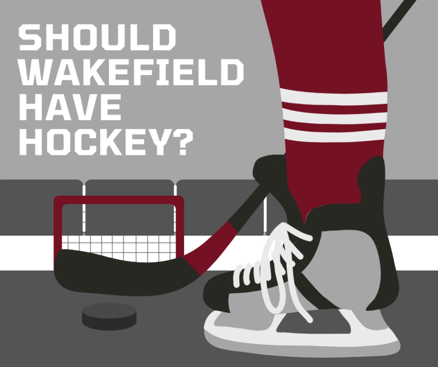 Students make the case for a hockey team at Wakefield High School.