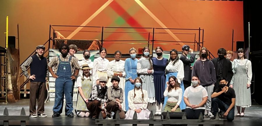 The cast and crew for Anne of Green Gables, one of two spring productions at Wakefield High School