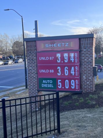 Gas prices at Sheetz are rising to almost four dollars a gallon in NC.