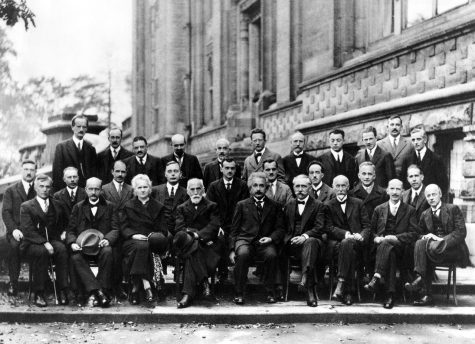 A group of scientists participating in the 5th Solvay Conference on Quantum Mechanics in 1927. Often noted as the most intelligent photo ever,  Marie Curie (front row, third from left) is the only woman amongst the 29 participants.