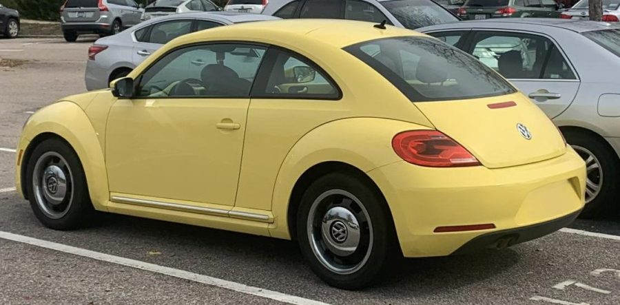 2012-2019 Volkswagen Beetle finished in Yellow Rush. 