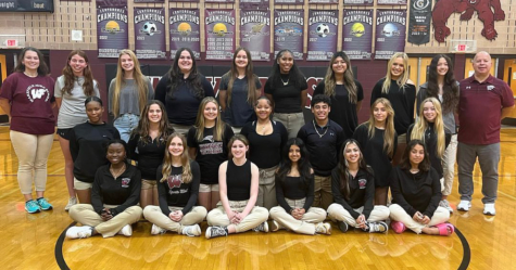 The 2022-2023 sports medicine club poses with all smiles reflecting on the hard work they have done this year. They are all excited to finish the winter season off strong.