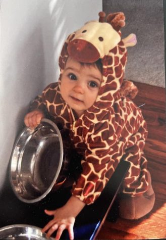 Sophia Fisher during their first Halloween.
