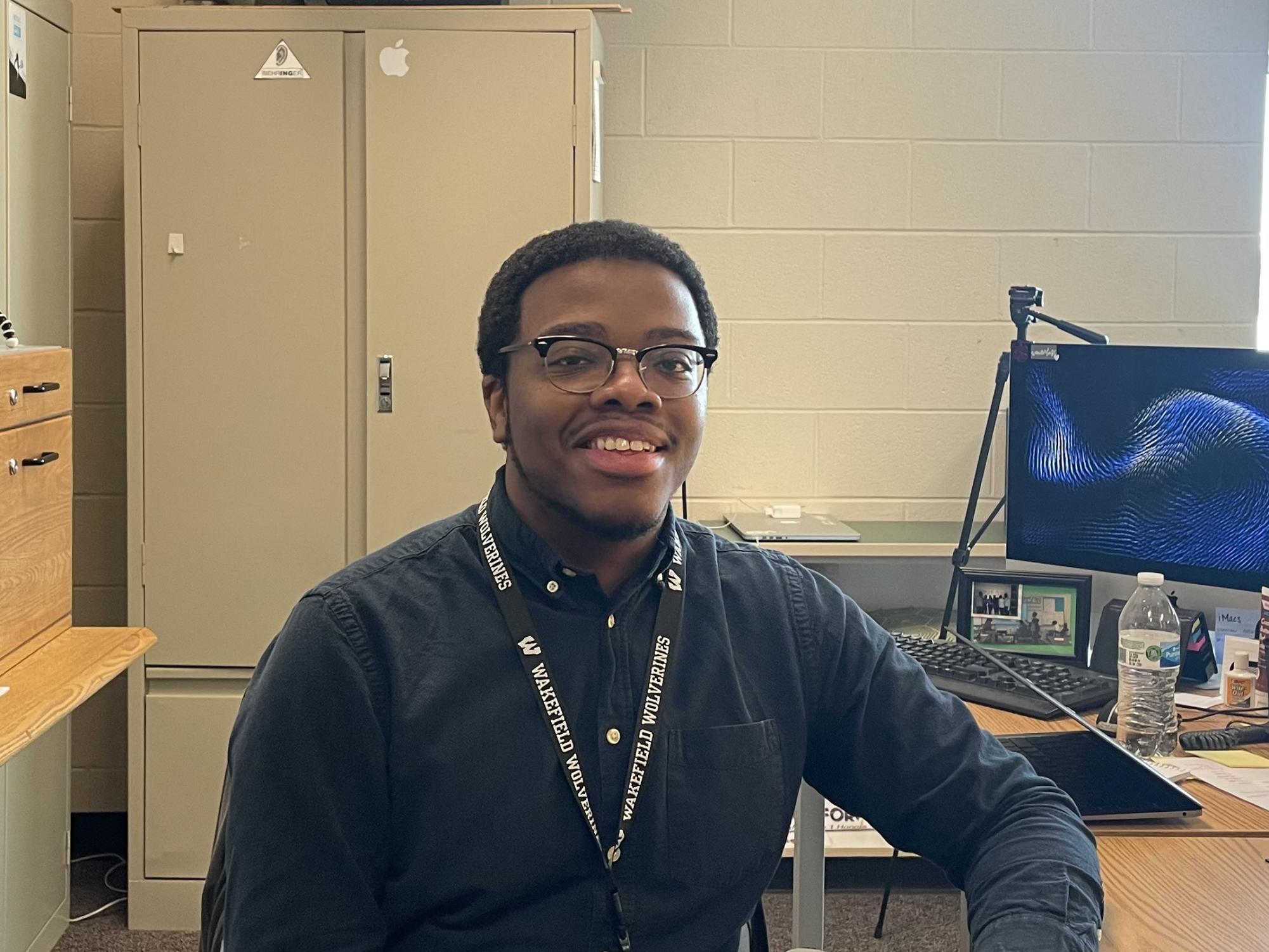 Michael Boyd is the Adobe visual and video design teacher here at Wakefield. He is excited to teach students the wonders of digital design.