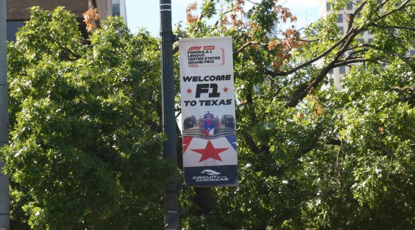 Driving through downtown Austin, TX, you will see these signs around. Formula 1 has brought a large amount of tourism, helping the hotels, local restaurants and the town itself make a lot of money.
