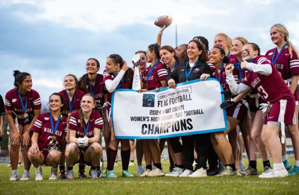 Wakefield's Flag Football team outplayed the competition and won the County Championship in the 2023/24 season, their first season as a team. (Photo courtesy of Wakefield's Flag Football team)