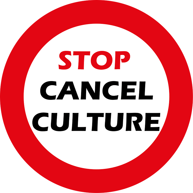 Cancel culture is very controversial. Many people want to stop it. 
(Photo courtesy of PublicDomainVectors via Creazilla) 