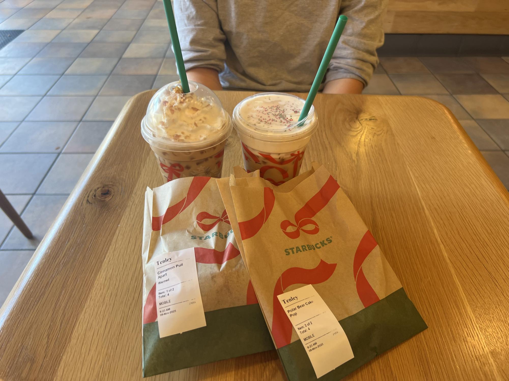  Starbucks returns with their infamous holiday menu that comes out with old and new options every year. Some of these delicious items include the Sugar Cookie Latte, the Pull-apart Cinnamon Bread and the Polar Bear Cake Pop.