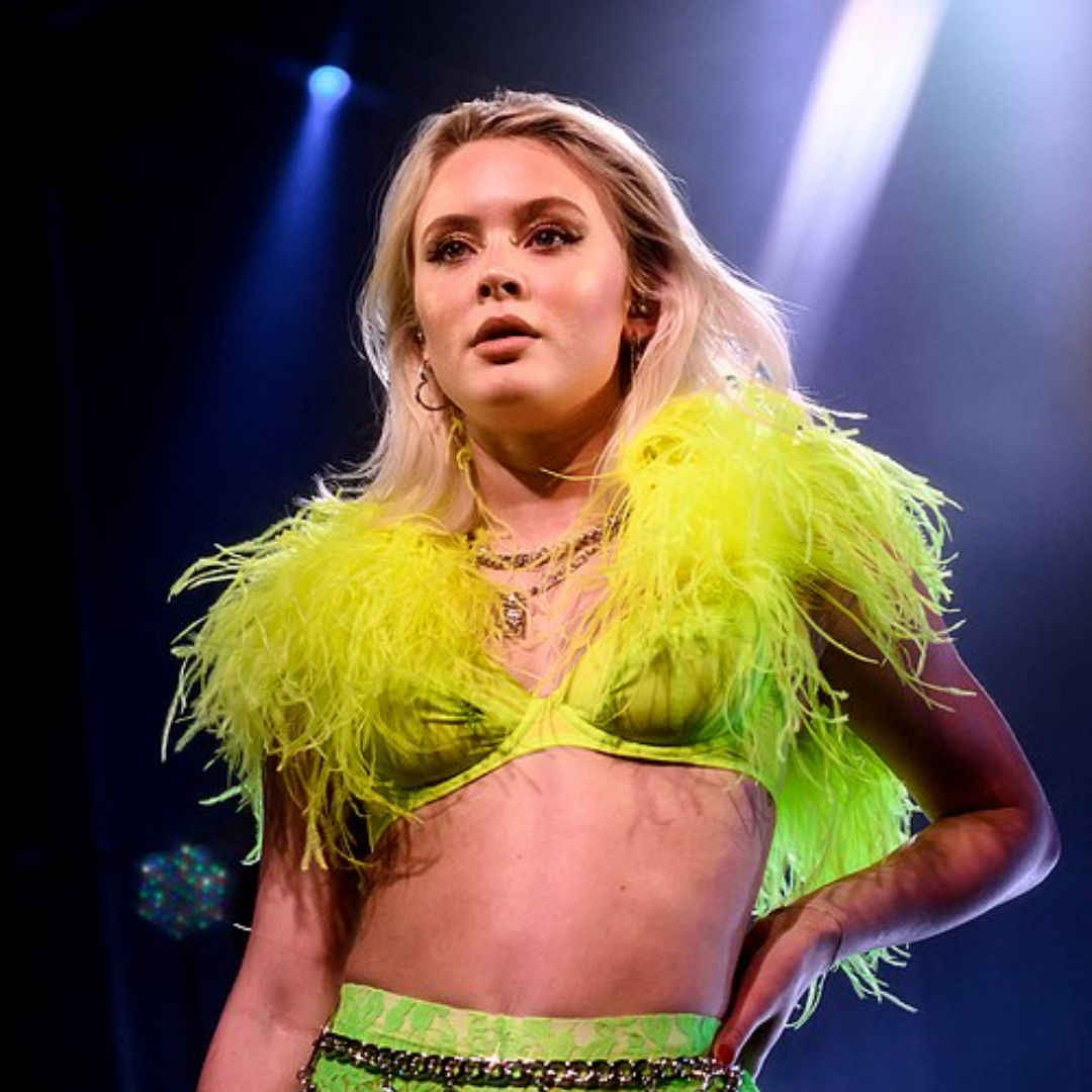 In 2025, Zara Larsson released her fifth studio album, "Midnight Sun." She utilizes her ever-growing platform to promote awareness of social issues, among other acts of activism. (photo courtesy of Justin Higuchi via Wikimedia Commons https://commons.wikimedia.org/wiki/File:Zara_Larsson_@_The_Observatory_OC_05_02_2019_(cropped).jpg)